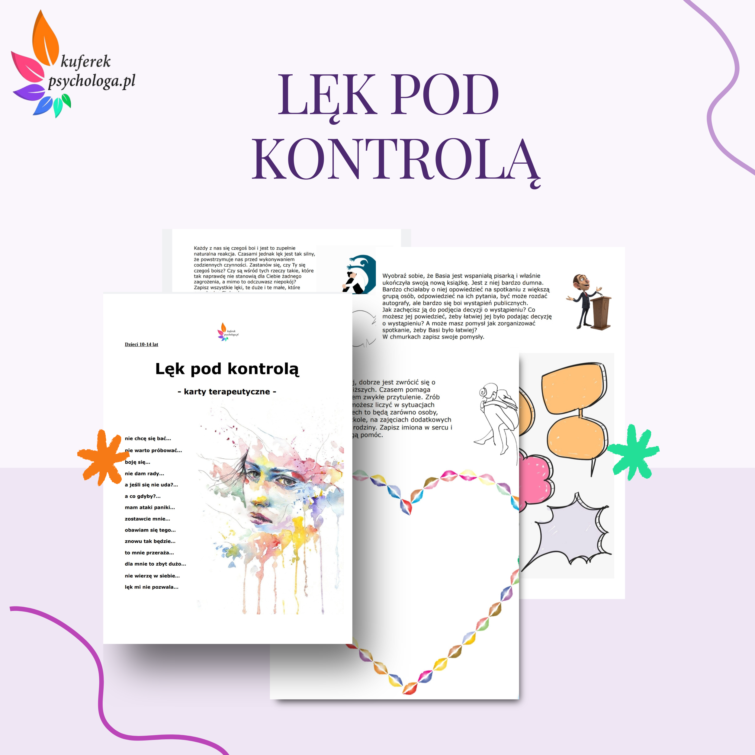 zestaw kart terapeutycznych lęk pod kontrolą